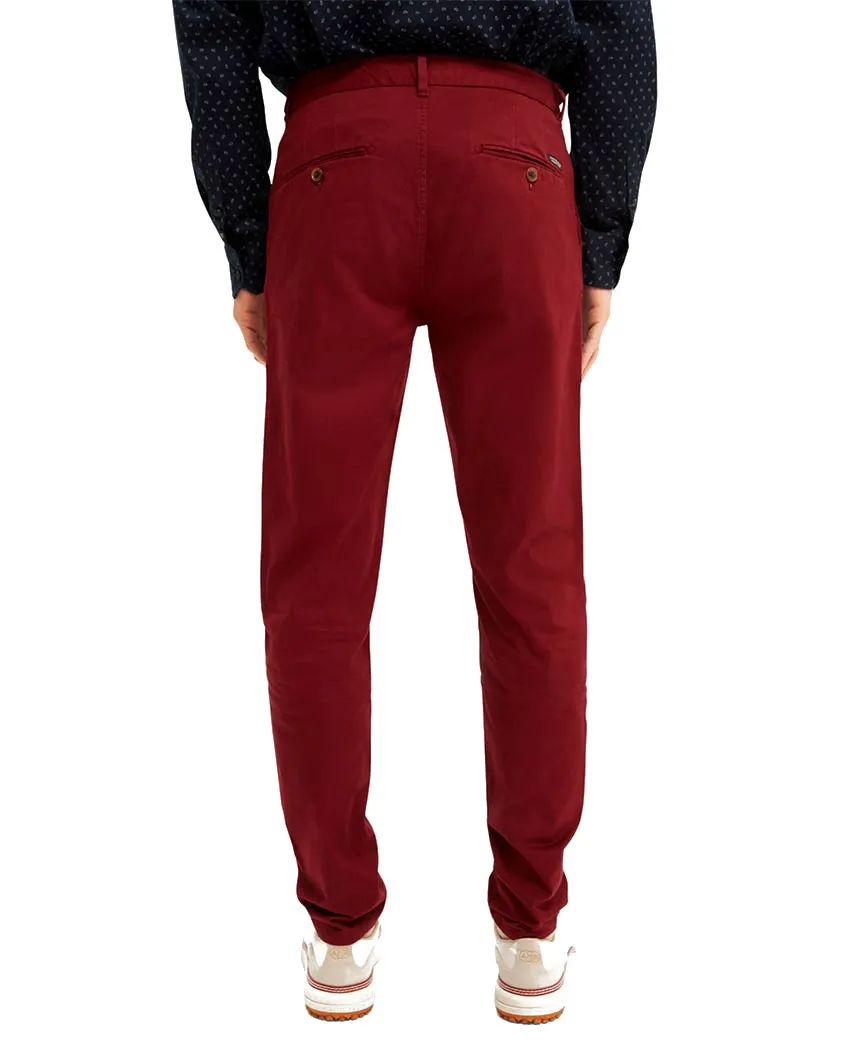 Stuart Stretch Chinos Regular Slim Fit Bordeaux