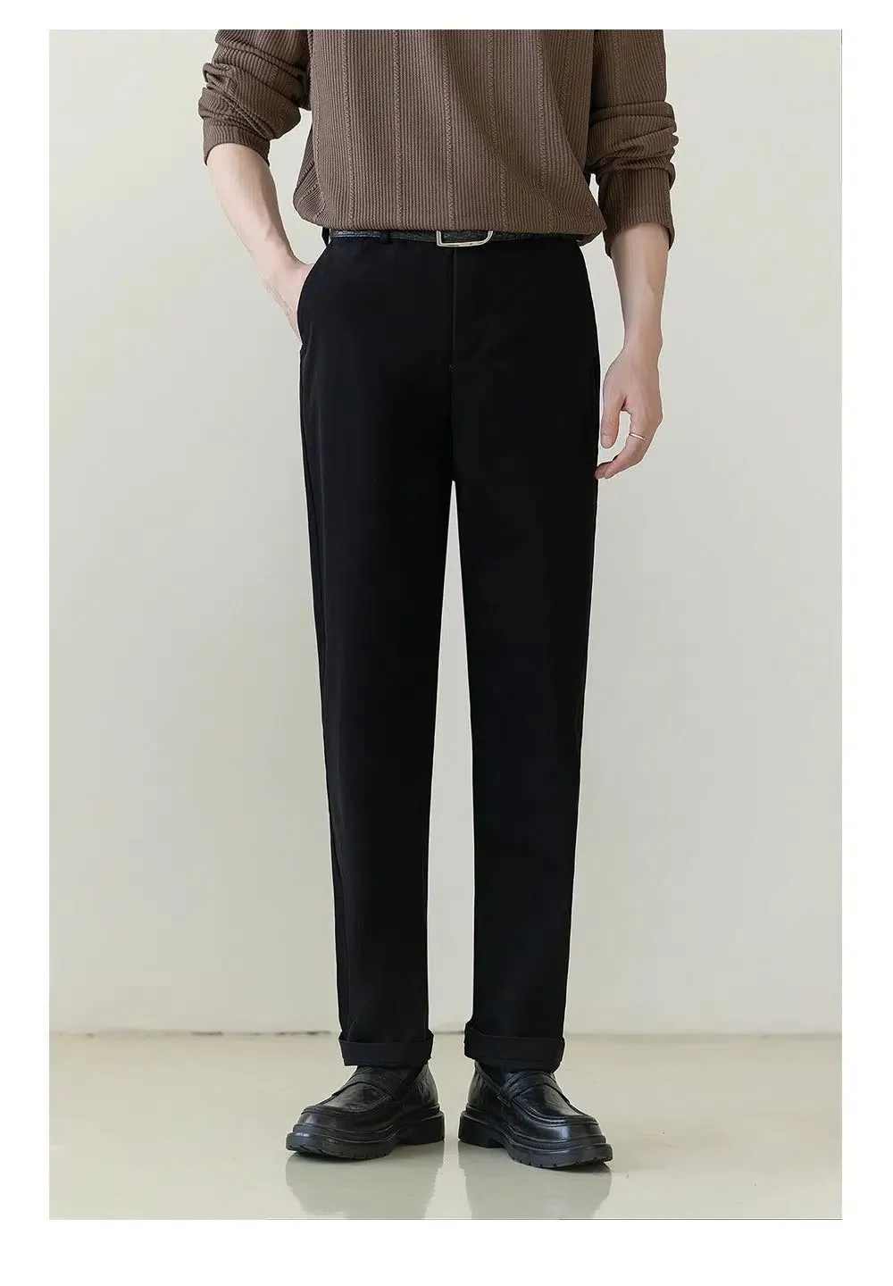 Zhou Basic Slim Fit Trousers